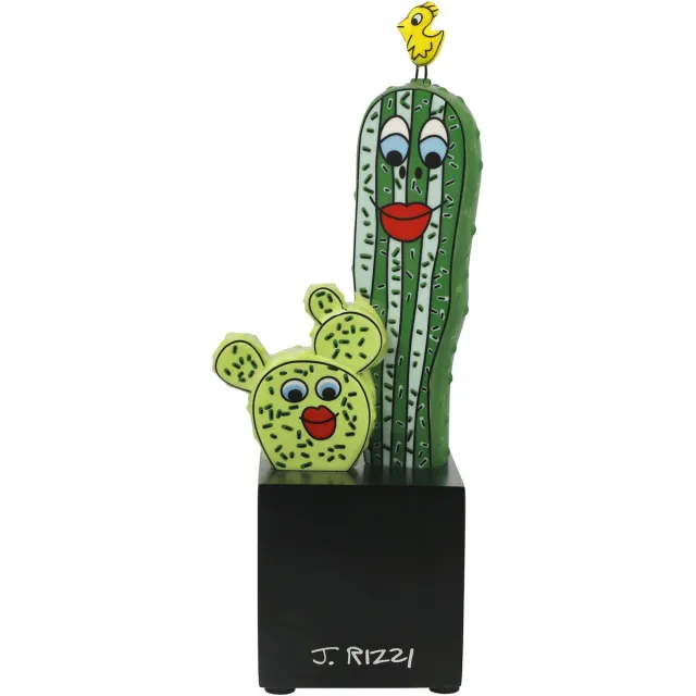 Goebel James Rizzi | Decoratief beeld Prickly Pair | Porselein - 23cm - cactus