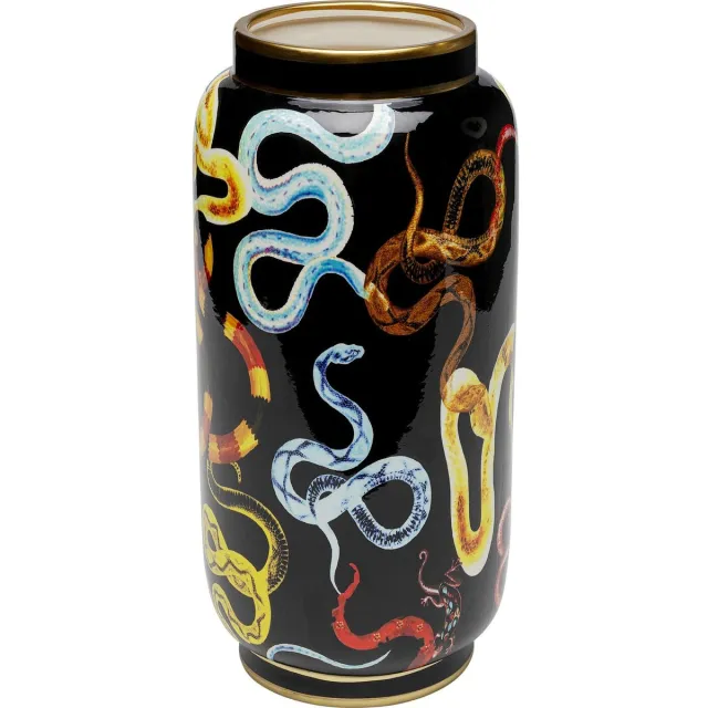 Kare Design Vaas zwart slangen 40cm Kare Design Veelkleurig