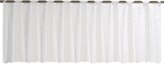 Elbersdrucke Bistro Gordijn Membran 45x160 cm wit semi-transparant Weiß