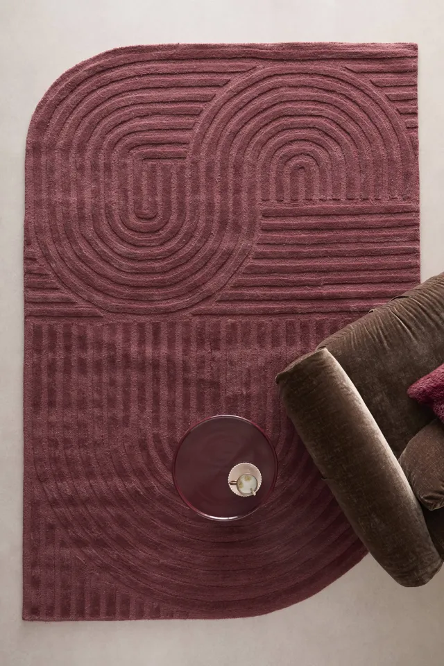 Studio LIVIT NOUS Living Rodez wollen vloerkleed bordeauxrood, foto 2