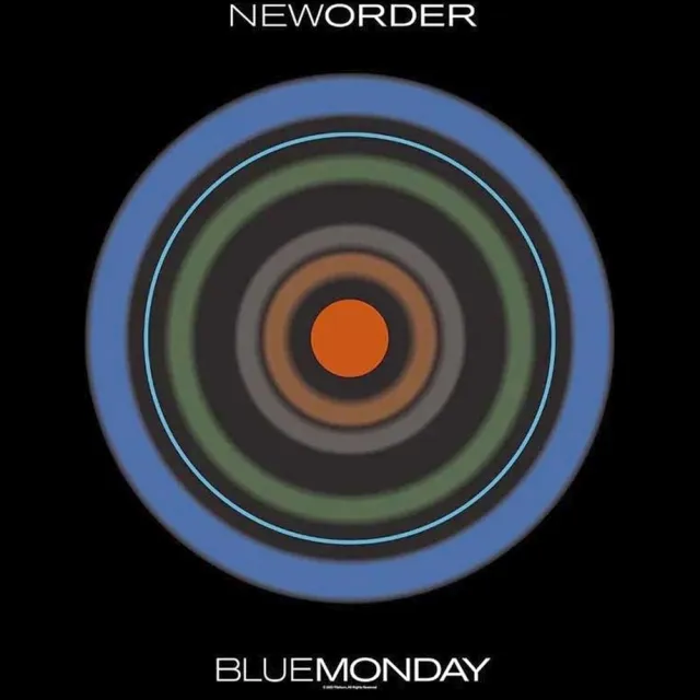 Rock Off New Order - Blue Monday Textiel Poster - Zwart