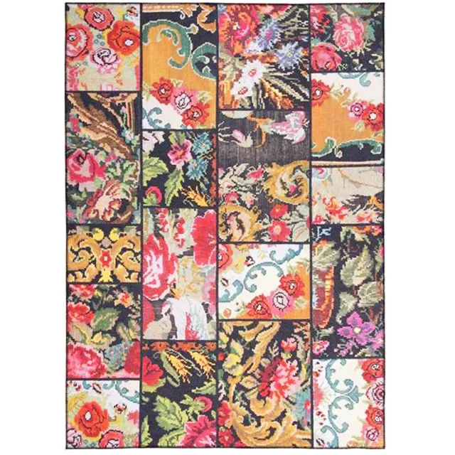Fraai Patchwork vloerkleed - Moods Print - 80x150cm Multicolor