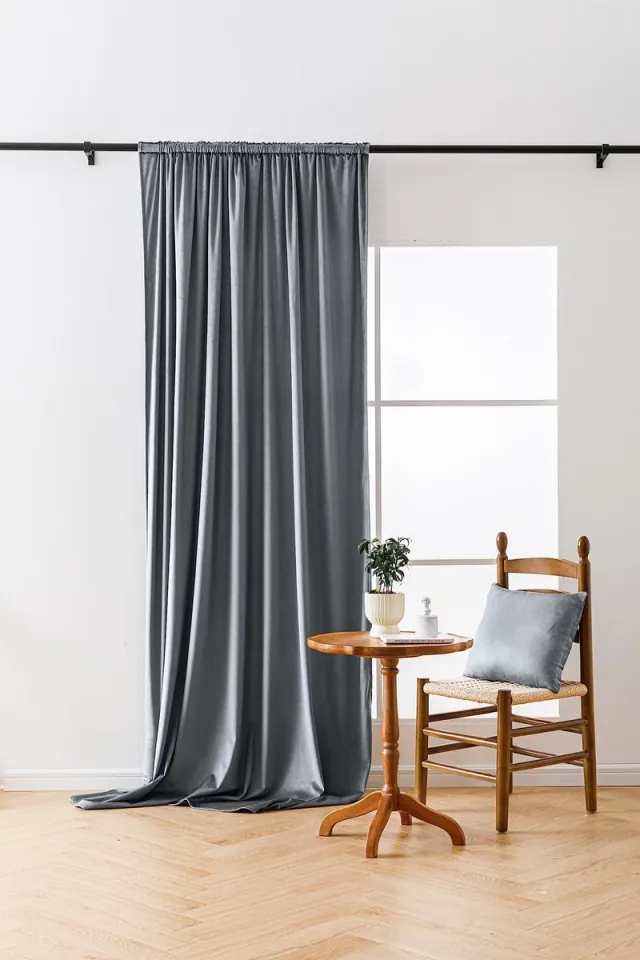Unyqoos Elegante Verduisterende Fluwelen Gordijnen voor Optimale Privacy en Comfort in Huis denim