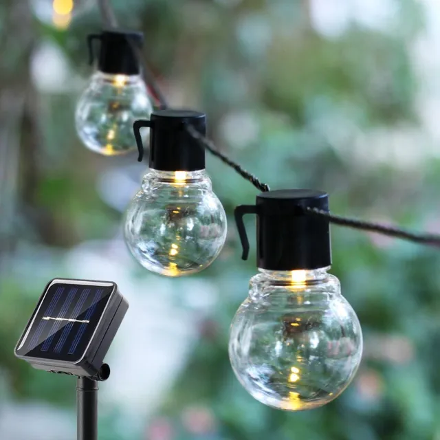 Happy Goods® Happy Goods Solar Tuinverlichting op Zonneenergie - 20 LED Lichtsnoer Buiten - 3 m Verlicht + 2 m Snoer - Buitenverlichting Lichtslinger - Lichtsnoeren