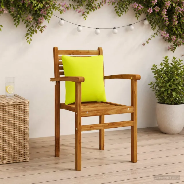 vidaXL Rugkussen PUTTEN 4 st 100% Polyester Helder groen