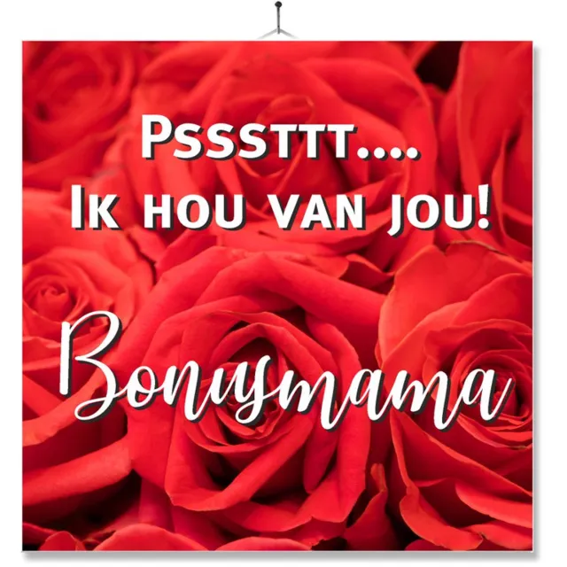MC Living Tegel Met Opdruk | Kado | Cadeau | Psssttt…. Ik hou van jou! Bonusmama Multi-Color