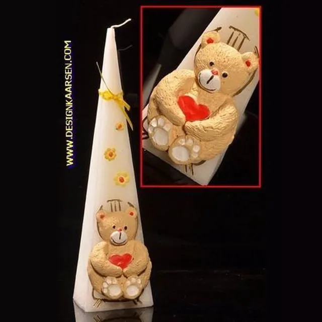 MilaNNE Beertje, Piramide, WIT, H: 30 cm