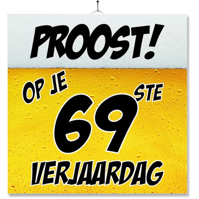MC Living Tegel Met Opdruk | Grappig | Humor | Verjaardag kado | Proost op je 69ste verjaardag Multi-Color