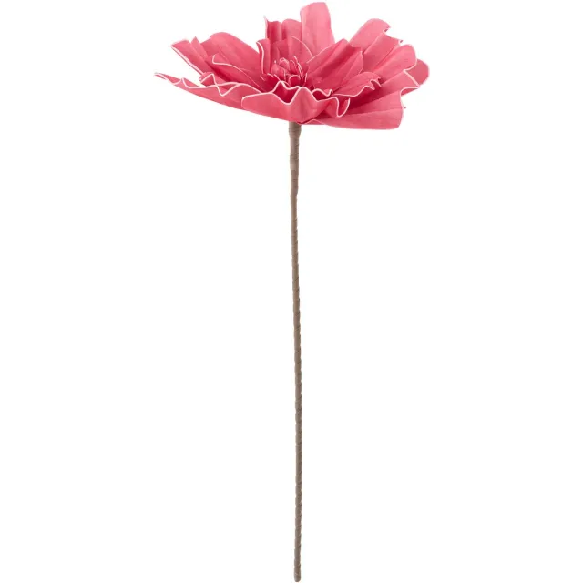 J-Line decoratie Bloem Eva - rubber - roze - small - 8 stuks