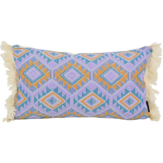 NOVÉE Aztec Purple Kussenhoes | 30 x 50 cm | Katoen/Linnen paars 30x50