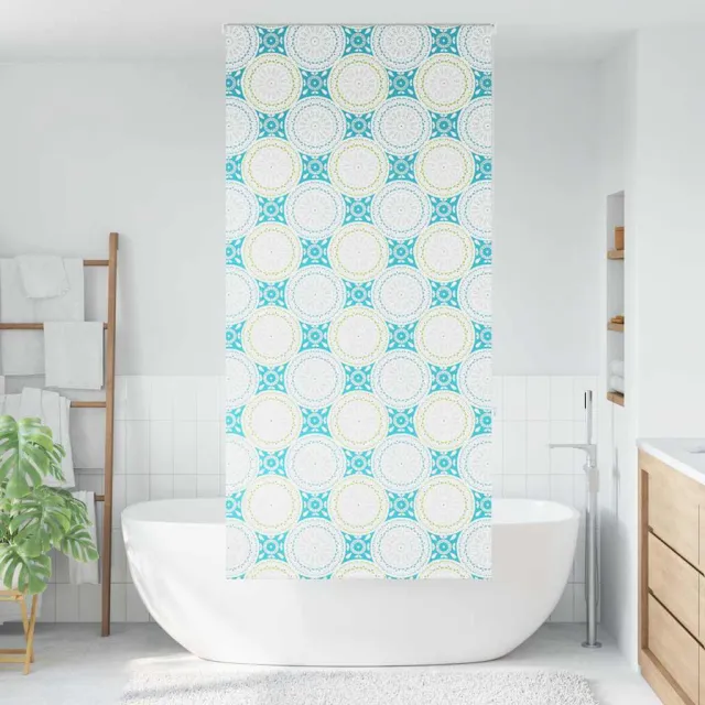 vidaXL Doucherolgordijn 90x240 cm stofbreedte 86 cm Blauw