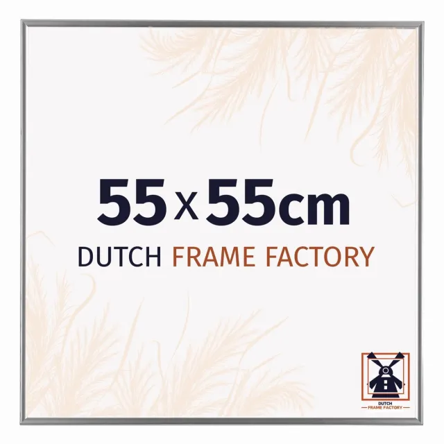 Dutch Frame Factory Fotolijst 55x55 cm - Kunststof - Zilver Hoogglans - Easy