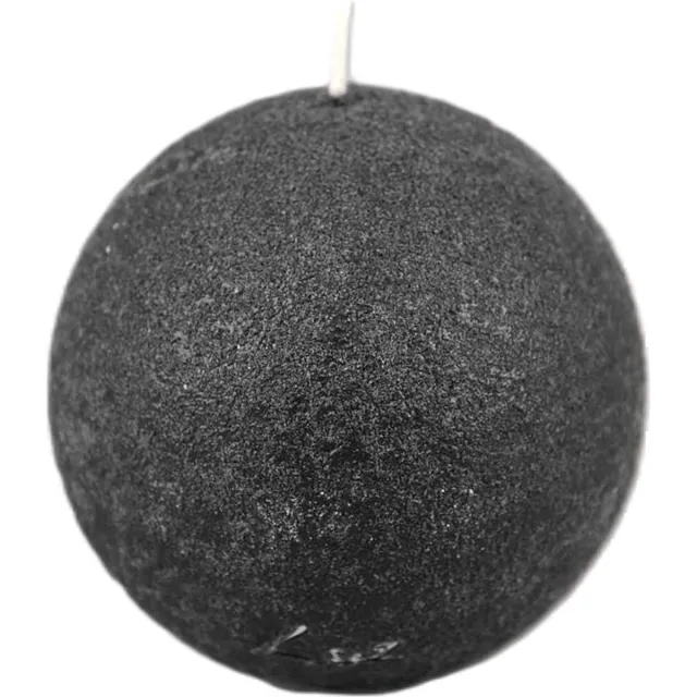 Rasteli Luz Your Senses Velours Kaars-Bolkaars Zwart-Grijs D 8 cm voordeelaanbod van 2