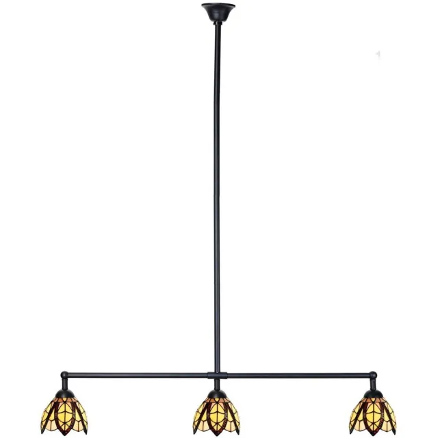 Coloured by Art Tiffany T-lamp 3 lichts Flow Souplesse Small - Art Deco Trade Bruin