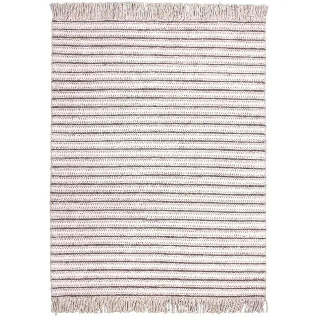Dutch XXL Wollen Vloerkleed | Tapijt | Natura | Strepen | Naturel/Crème | 160x230 cm Naturel / Crème