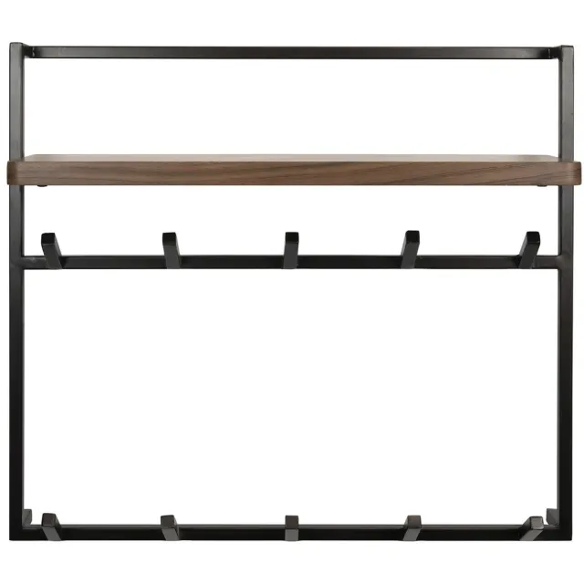 Giga Living Giga Meubel Kapstok Air Solid - Bruin Hout - 2x6 Haken - 85x25x75cm