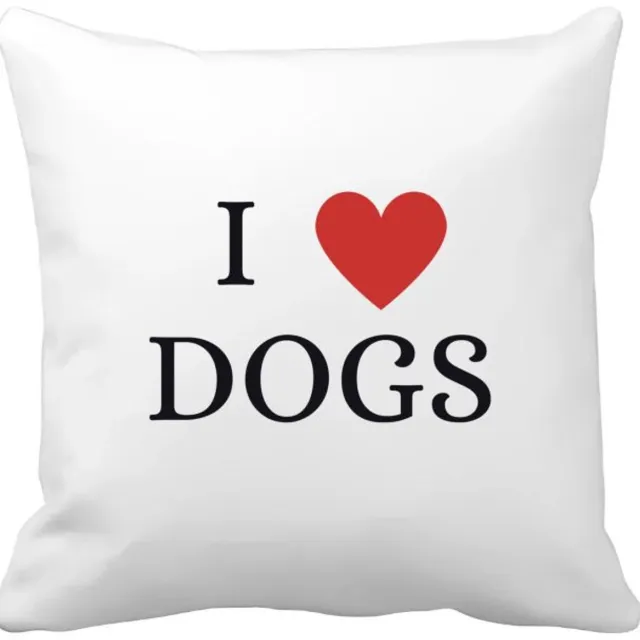 Akyol i love dogs Kussen hoes - Honden - cadeau honden liefhebber - cadeau - dog lover - 40 bij 40 cm Multicolor