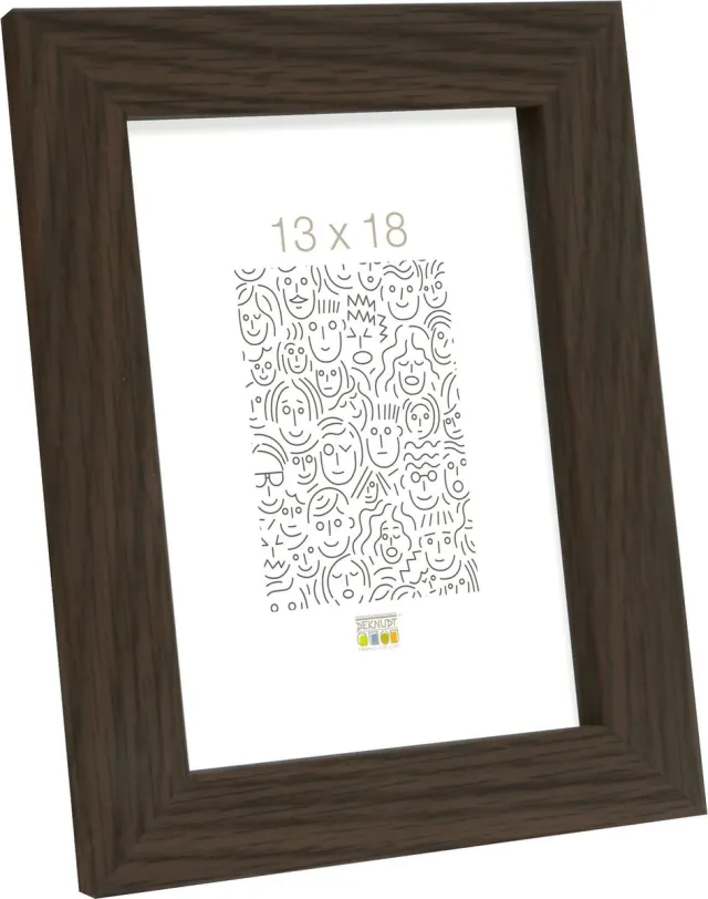 Deknudt Frames fotolijst S49BH2 - bruine houtkleur - foto 13x18 cm