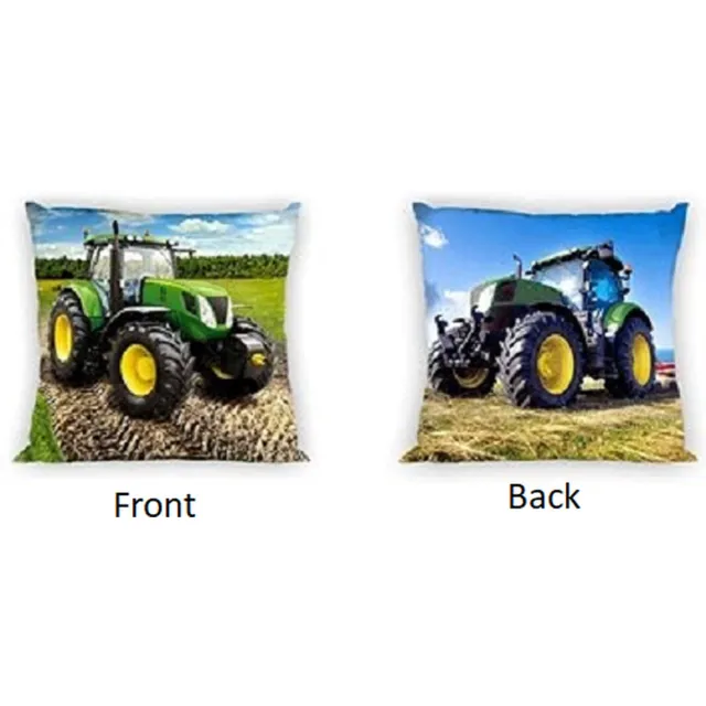 Faro Sierkussen - Groene trekker - 40 x 40 cm Gevuld Tractor Traktor Multi