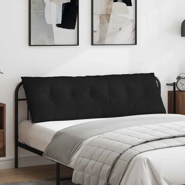 vidaXL Rugkussen Zwart 160 x 50 x 19 cm Stof