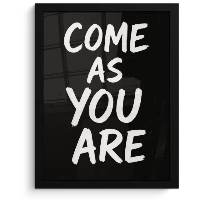 FrameYourWall Poster in lijst - Fotolijst 30x40 cm - Posters - Quote - Zwart - Simpel - Posterlijst zwart - Decoratie - Wanddecoratie woonkamer - Muurdecoratie slaapkamer Quote - Simpel
