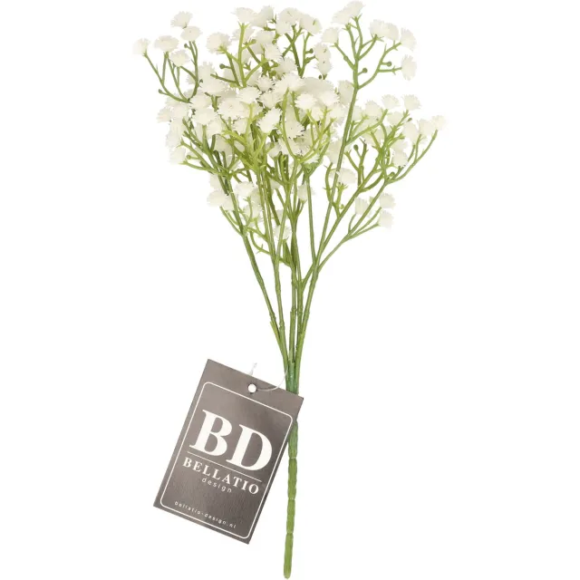 Bellatio Design Kunstbloemen Gipskruid Muralis - 30 cm - wit - losse takken - kunst zijdebloemen - Gypsophila