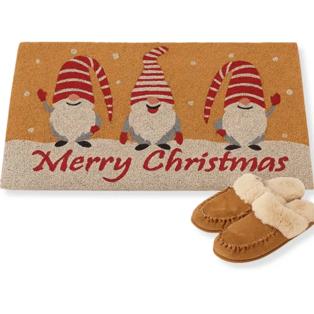 Lomera Kerst Deurmat - Kokos Deurmat - Rechthoekige Deurmat - Decoratieve Deurmat - Kerstdecoratie - Functionele Deur Mat nvt