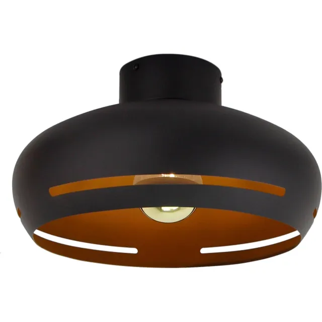 Chericoni Ligthing Chericoni Striscia Plafondlamp - Zwart - Met gouden binnenzijde