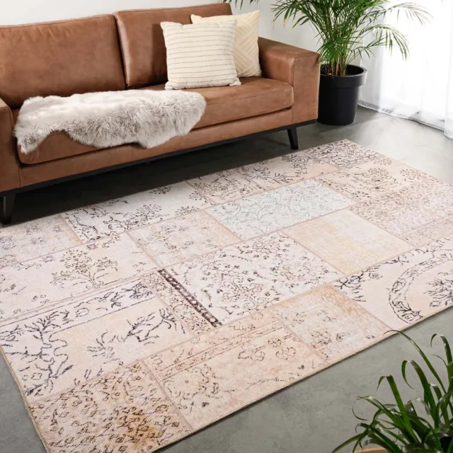Heritaged Patchwork vloerkleed - Fade Heritage beige 76x150