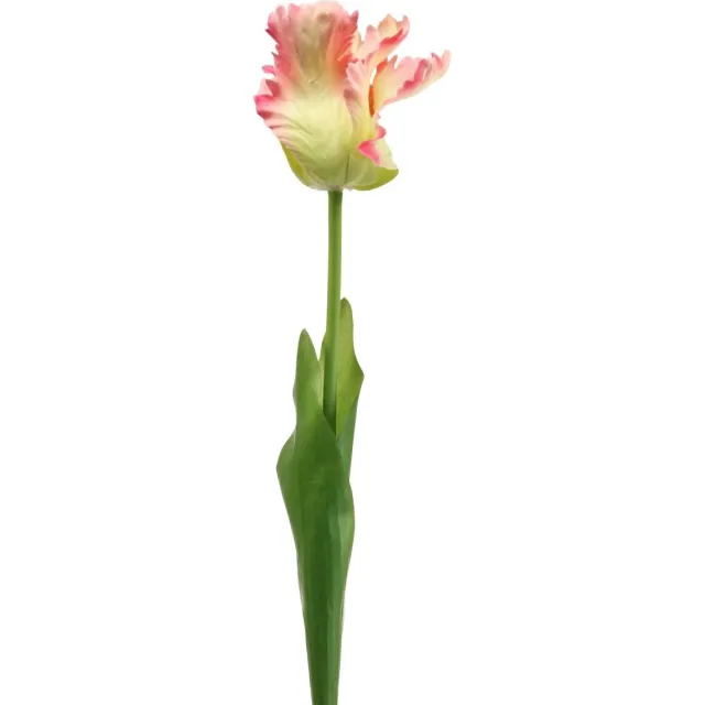 Viana Kunstbloem, papegaaitulp roze, lentebloem 63cm