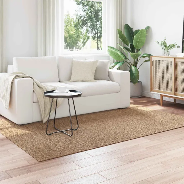 vidaXL Binnen- en buitentapijt AGIRA Naturel 200 x 140 cm Polyester, foto 2