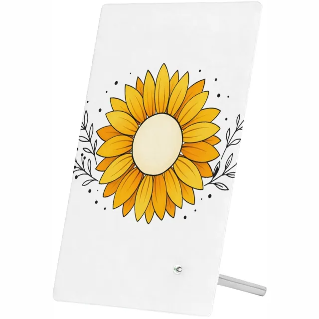 Mr Cadeautjes Glasframe 11 x 16 - design Een rustige, luxe complimentprint met een centraal symbool e | cadeau Wit