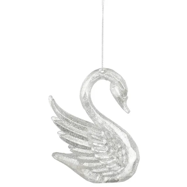 Mica Decorations ornament zwaan - zilver