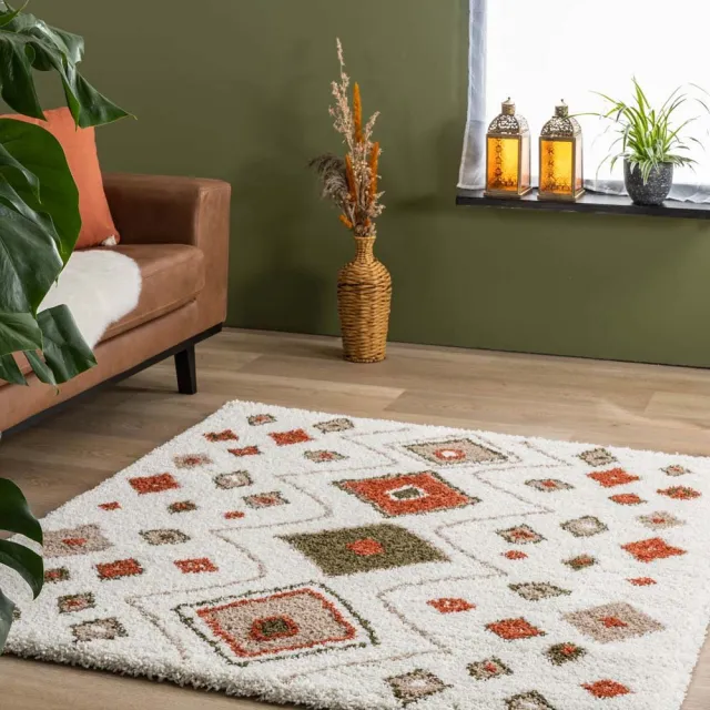 Boho&me Bohemian vloerkleed vierkant - Artisan wit/multi 240x240