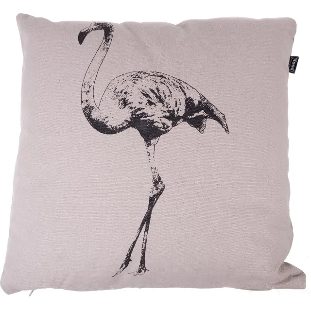 In The Mood Flamingo - Sierkussen - 50x50 cm - Kiezel/Antraciet Zand