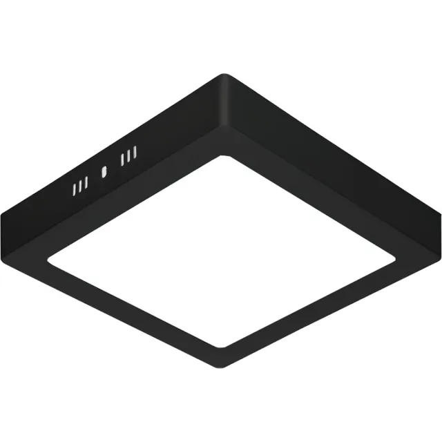 Horoz Electric LED Paneel - 30x30 - 28W - Helder/Koud Wit 6400K - Mat Zwart - Opbouw - Vierkant - Aluminium