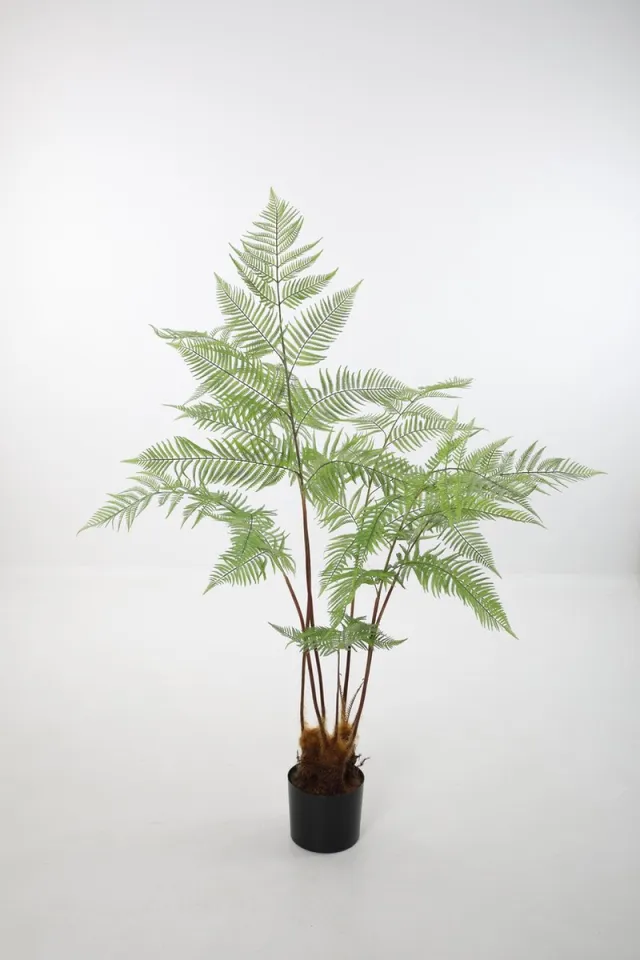 Trendybywave Kunstplant Varen Palm - topkwaliteit decoratie - Groen - zijden plant - 157 cm hoog