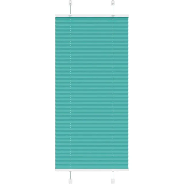 vidaXL Plissé - rolgordijn - 55x150 - cm - stofbreedte - 54,4 - cm - petrol - groen petroleumgroen