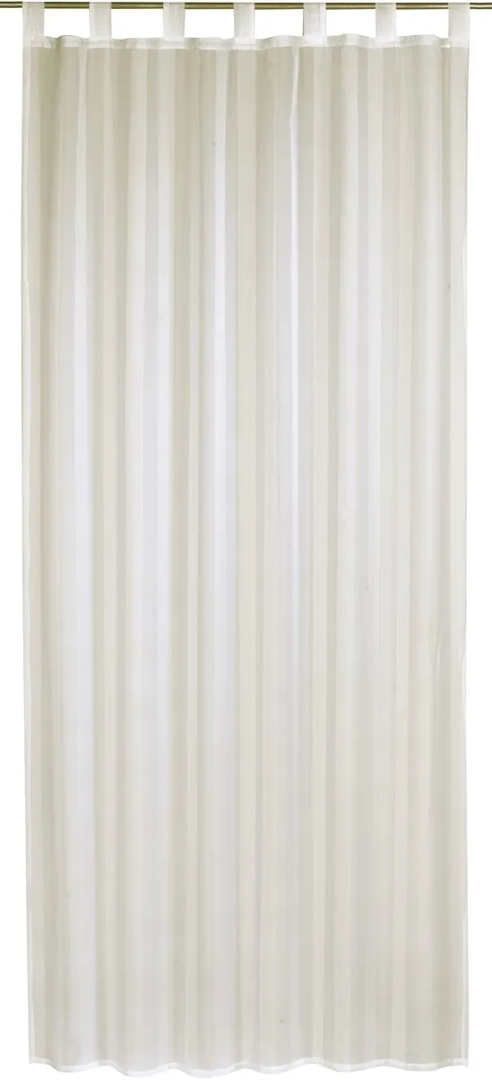 Elbersdrucke Gordijn met lussen Update 255x140cm beige transparant BeigeCreme