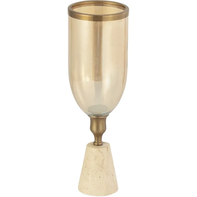 PTMD Windlicht Tadh - Goud - 13x13x40cm