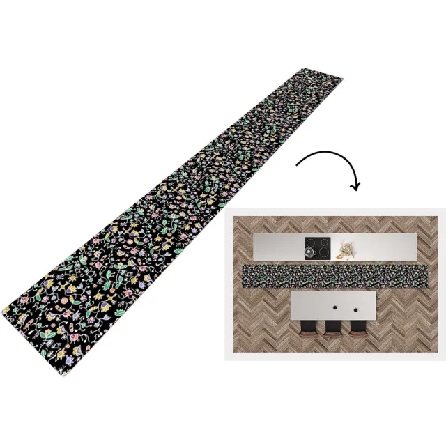KitchenYeah Keukenloper - Keukenmat - Patronen - Bloemen - Lente - Keuken vloerkleed Multicolor