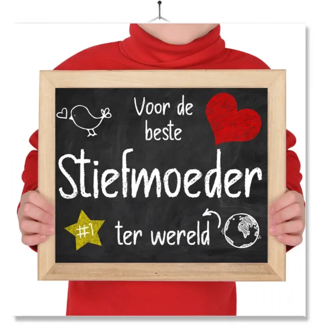 MC Living Tegel Met Opdruk | Verjaardag kado | Toilet WC | Voor de beste stiefmoeder ter wereld ontwerp 3