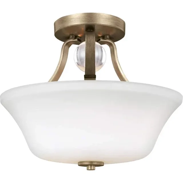 Feiss LED Plafondlamp Evington | 2X E27 Max 60W | Dimbaar | Sunset Gold Geen