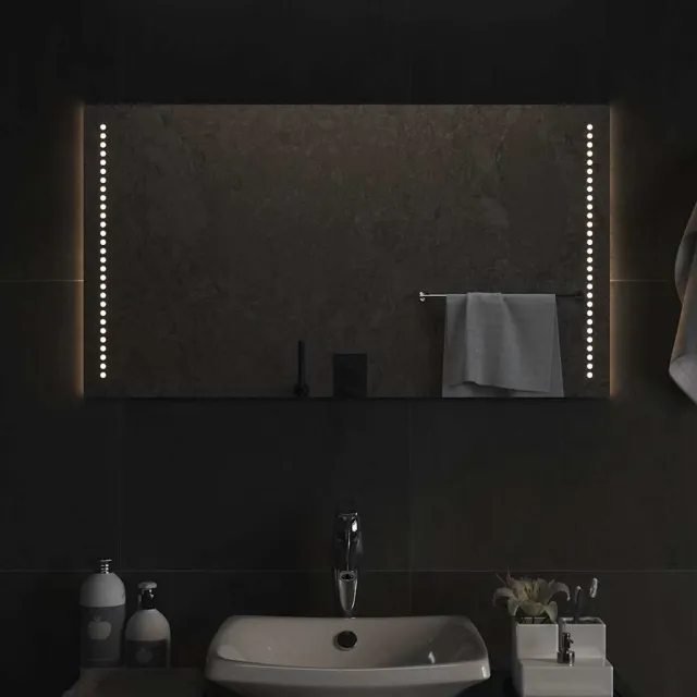 vidaXL Badkamerspiegel LED 90x50 cm Transparent