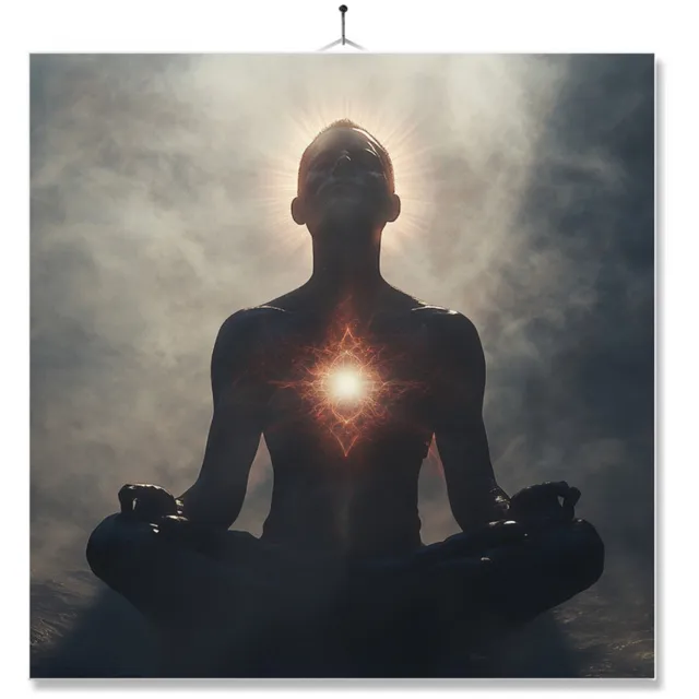 MC Living Tegel Met Opdruk | Yoga Art | Cadeau | Inclusief Geschenkdoos | Standaard | Ophangsysteem Ontwerp 3