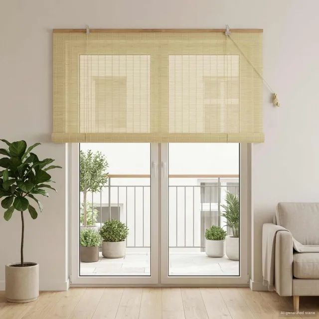 vidaXL Rolgordijn Naturel 160 x 220 cm Bamboe Bruin
