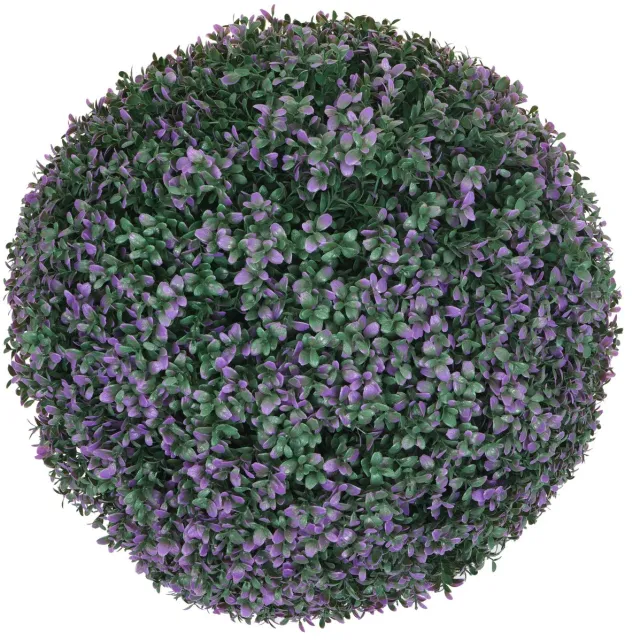 MCW Kunststruik MCW-L77, bol decoratieve plant buxus, buiten Ø 55cm ~ paars