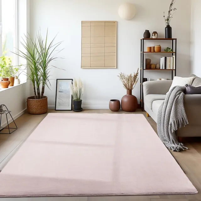 Ayyildiz Effen vloerkleed Sky wasbaar 160 x 230 cm Roze tapijt