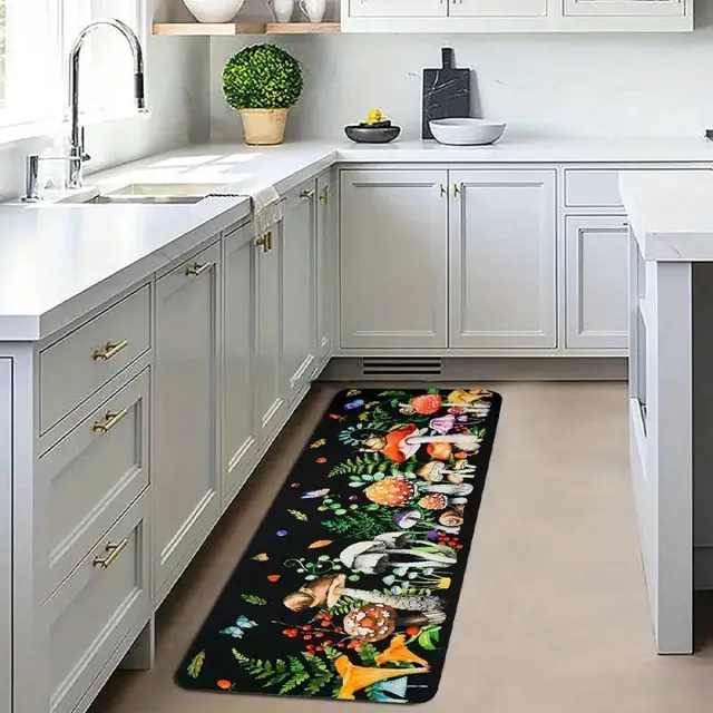PolkaHome 1 stuk 40x120 cm Keukenloper, Badmat, Douchemat, Keukenmat en Vloertapijt – Antislip Modern Tapijt – Voor Badkamer, Keuken, Woonkamer & Gang kleurrijk 5