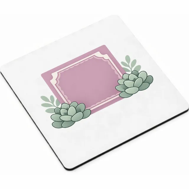 Mr Cadeautjes MDF magnetische fotolijst vierkant 9,5 - design Een ronde plantenhanger met speelse quote en zachte pastelbl | cadeau Wit